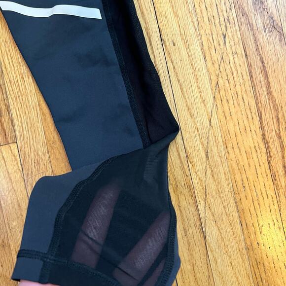 Zyia Leggings Womens 4 Black Stripe Crop Pants - Picture 2 of 8